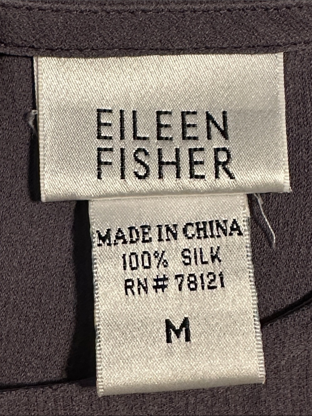 Eileen Fisher 100% Silk Sleeveless Tank Top  Minimalist Chic Career Size M - Picture 8 of 9
